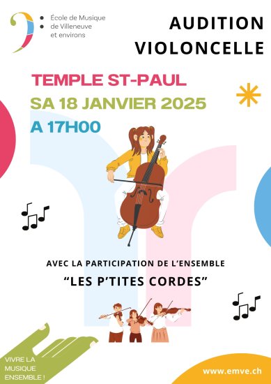 Image Audition violoncelle / P'tites Cordes