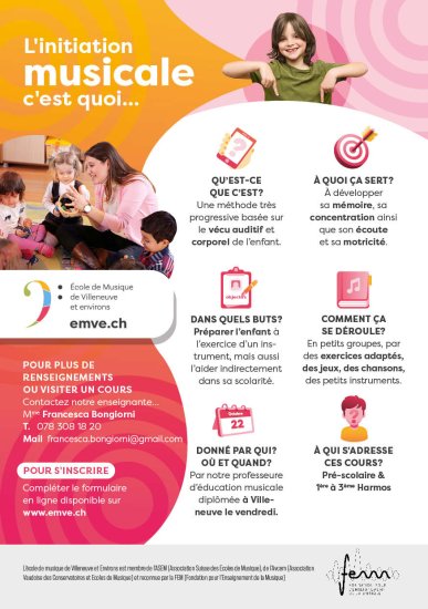 Image Nos cours d'initiation musicale
